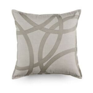 Hotel Collection 18" Square Decorative Pillow Eclipse Embroidered GREY T0Z003